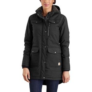 Carhartt Women’s Utility Coat with Rain Defender finish and sherpa-lined hood